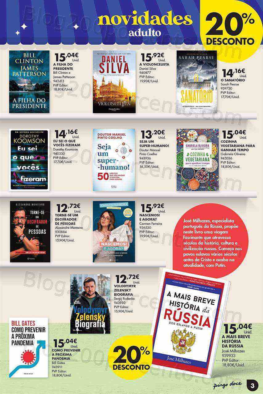 Antevisão Folheto PINGO DOCE Bazar Feira do Livro Promoções de 28 junho a 18 julho