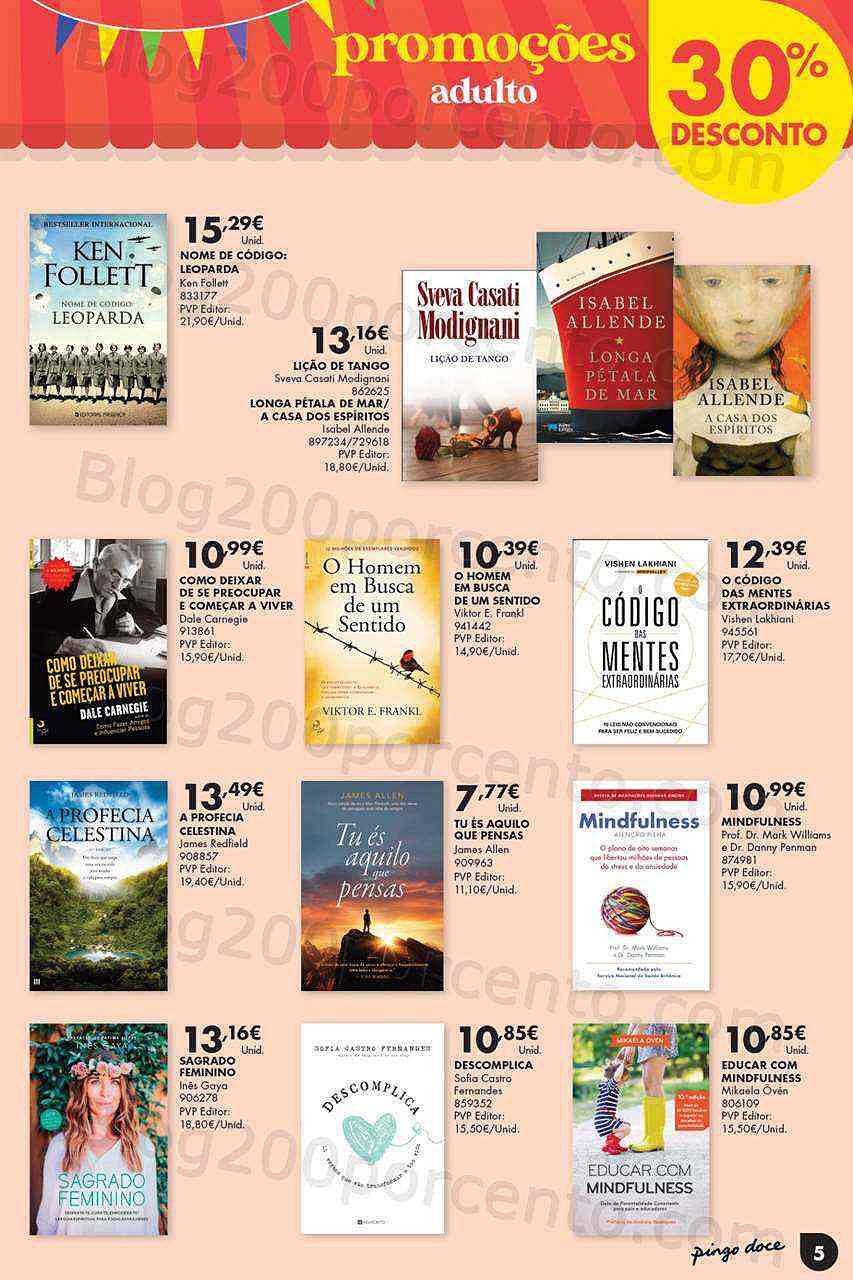 Antevisão Folheto PINGO DOCE Bazar Feira do Livro Promoções de 28 junho a 18 julho