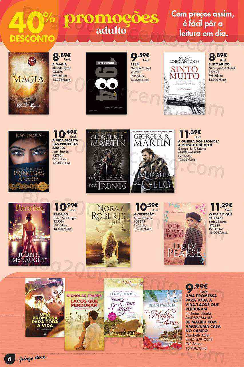 Antevisão Folheto PINGO DOCE Bazar Feira do Livro Promoções de 28 junho a 18 julho