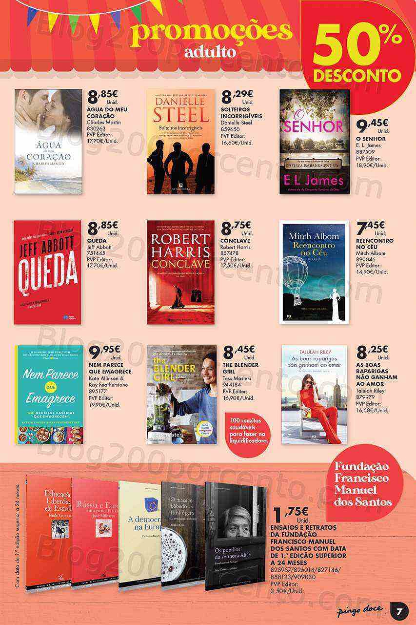 Antevisão Folheto PINGO DOCE Bazar Feira do Livro Promoções de 28 junho a 18 julho