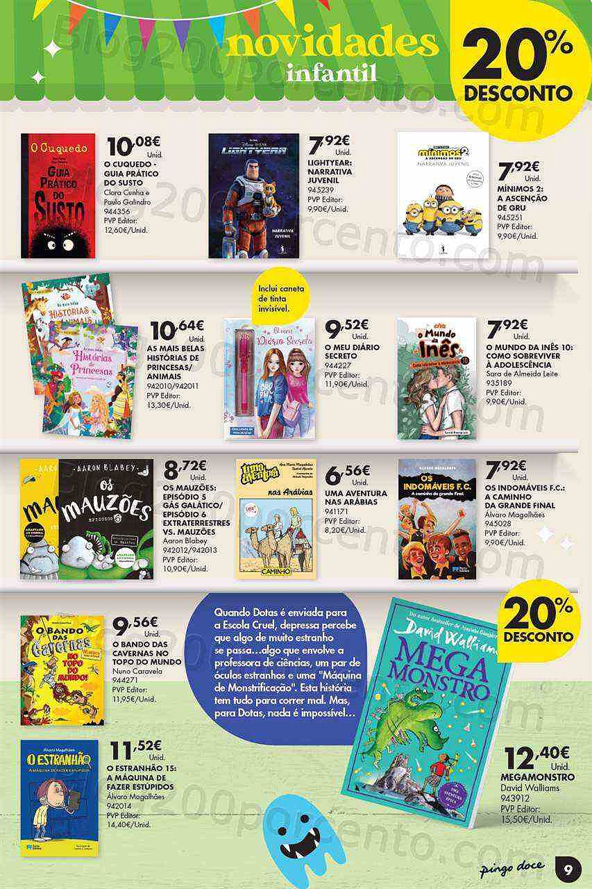 Antevisão Folheto PINGO DOCE Bazar Feira do Livro Promoções de 28 junho a 18 julho