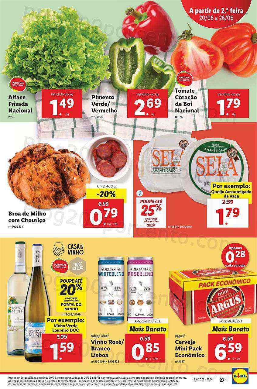 Antevisão Folheto LIDL Promoções de 20 a 26 junho