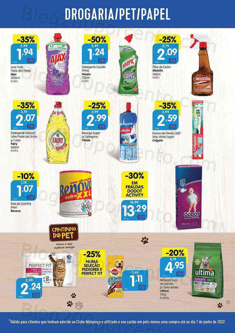Antevisão Folheto Clube MINIPREÇO Promoções de 9 a 15 junho