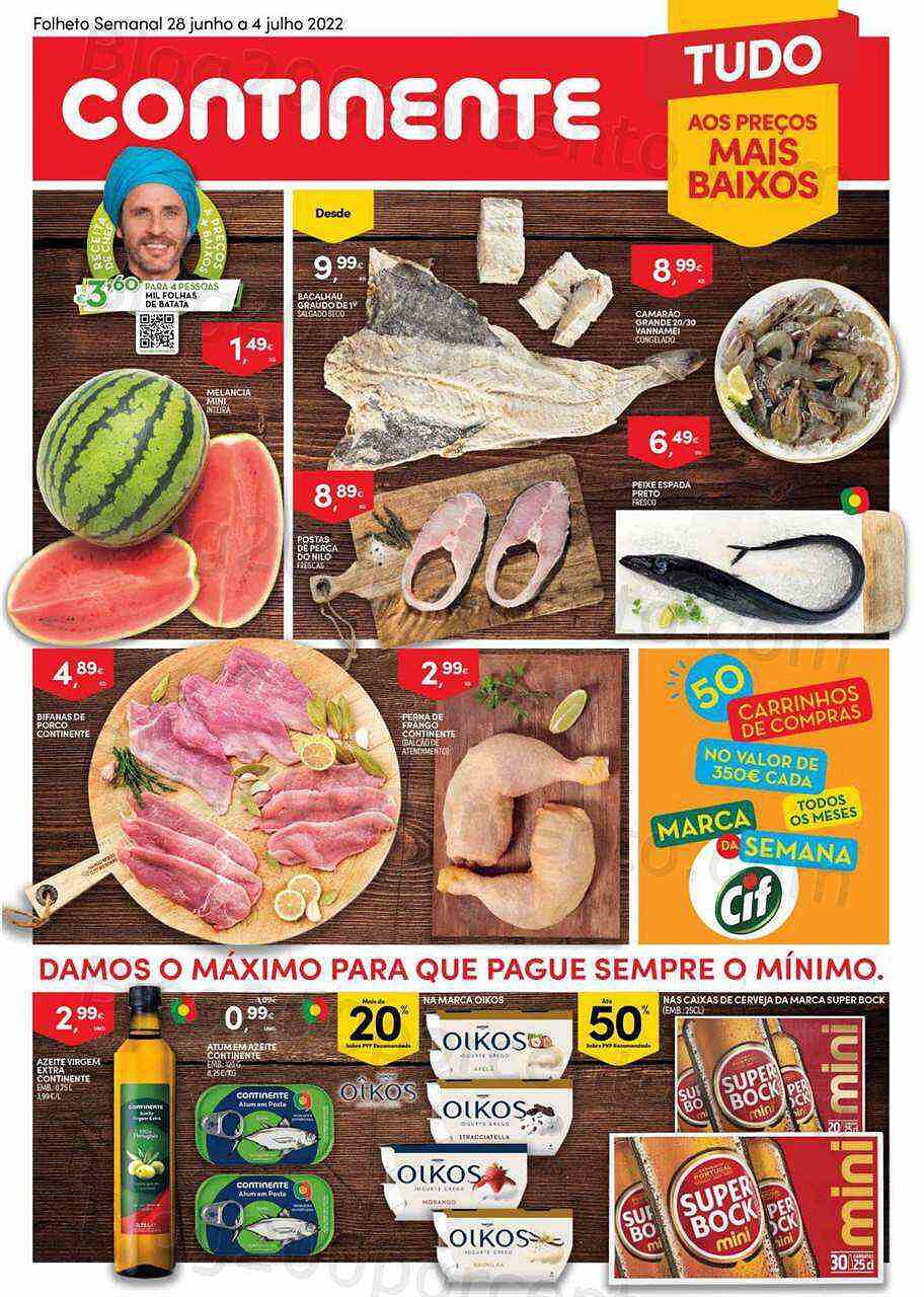 Antevisão Folheto CONTINENTE Modelo - Hiper Promoções de 28 junho a 4 julho