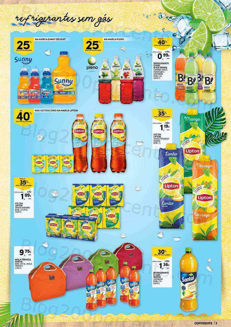 Antevisão Folheto CONTINENTE Bebidas e Gelados Promoções de 14 a 26 junho