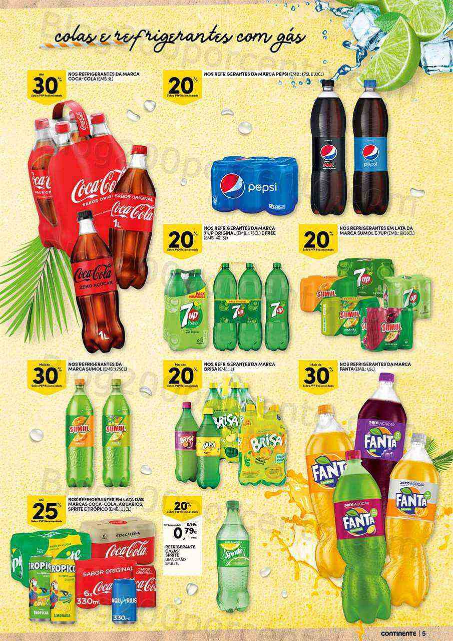 Antevisão Folheto CONTINENTE Bebidas e Gelados Promoções de 14 a 26 junho