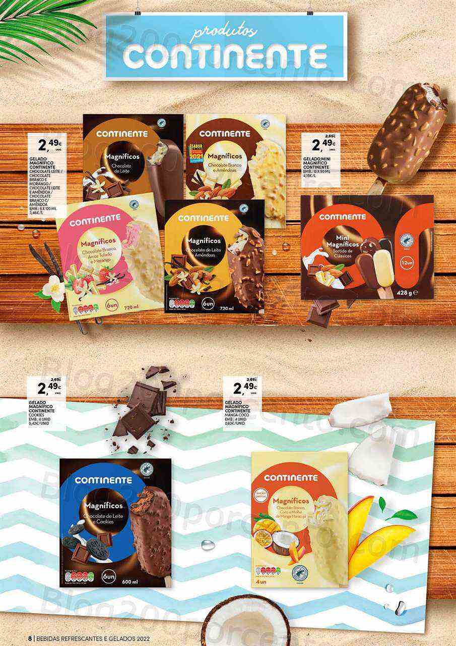 Antevisão Folheto CONTINENTE Bebidas e Gelados Promoções de 14 a 26 junho