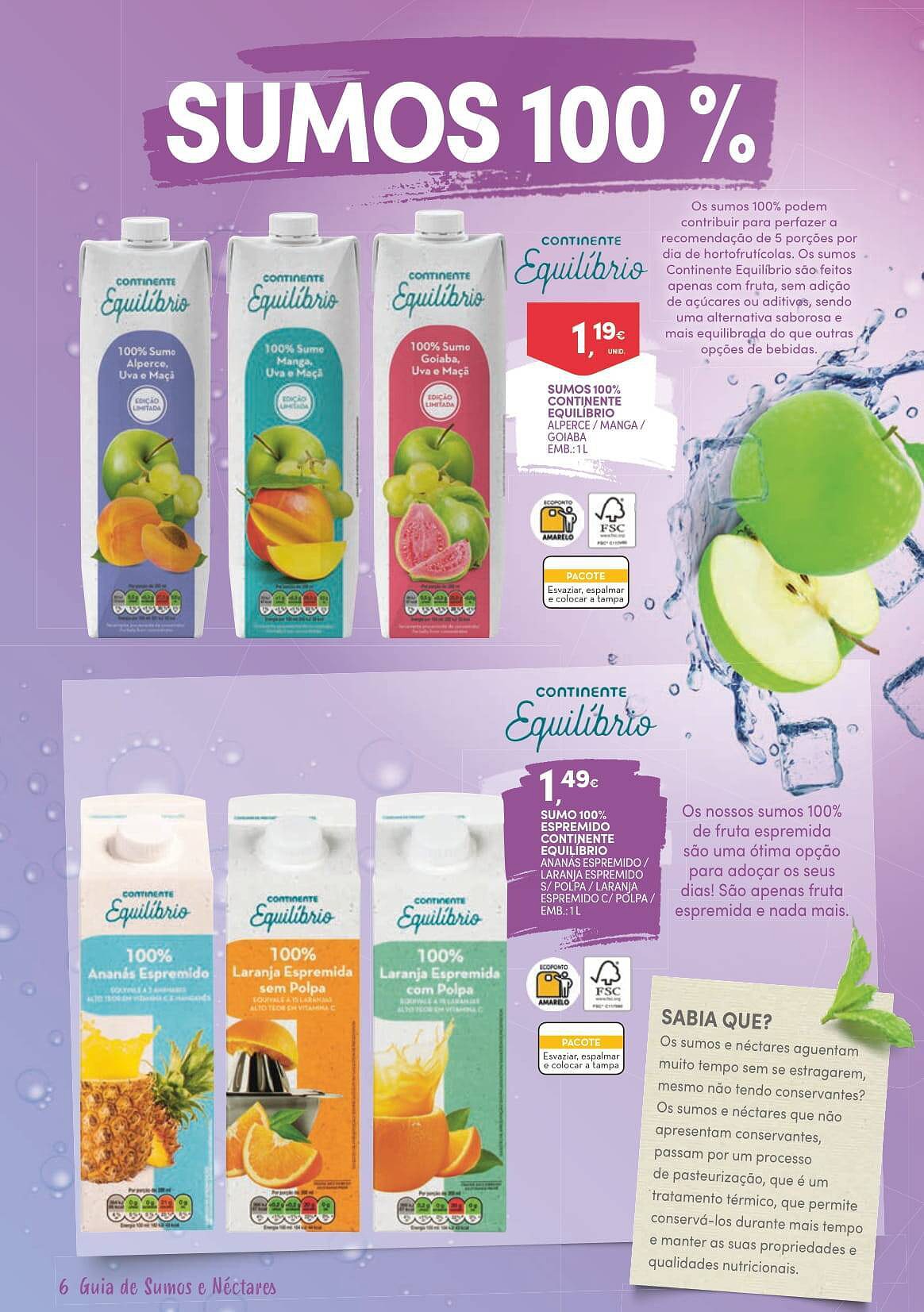 Antevisão Folheto CONTINENTE Sumos e Nectares Promoções de 21 junho a 3 julho
