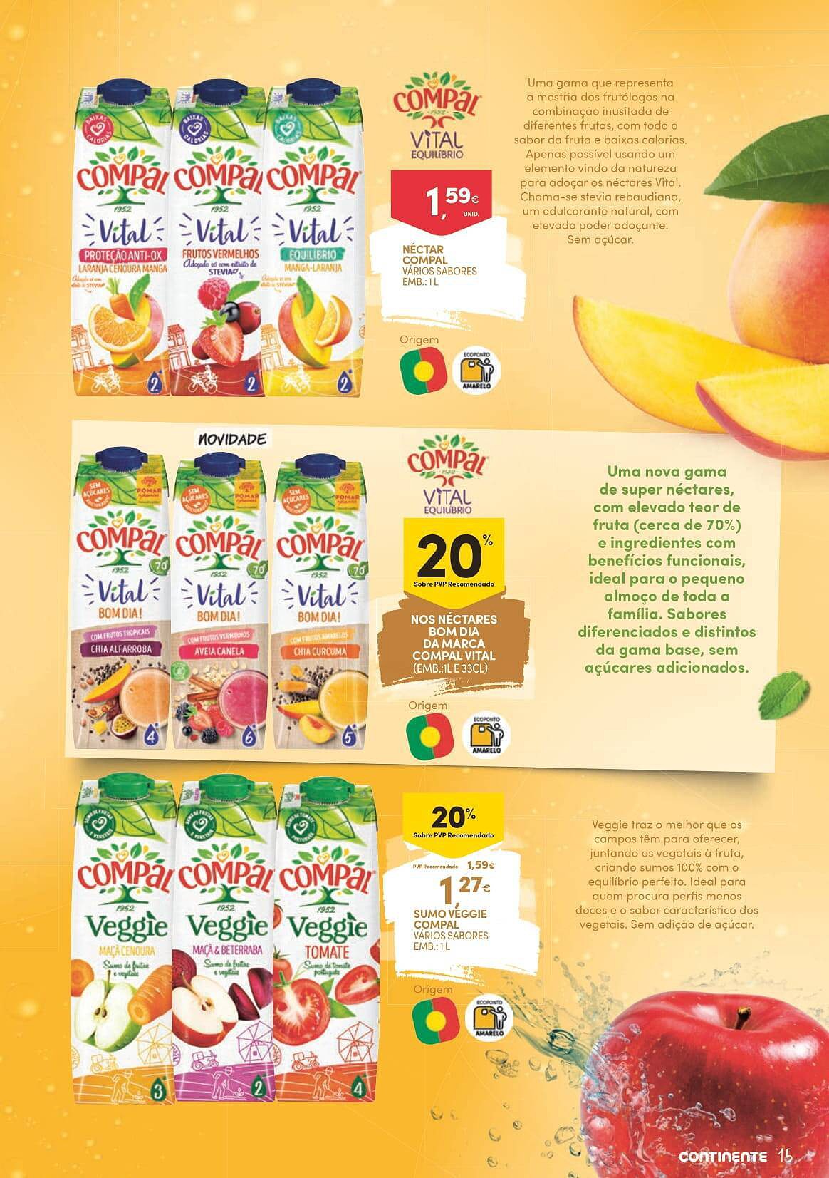 Antevisão Folheto CONTINENTE Sumos e Nectares Promoções de 21 junho a 3 julho