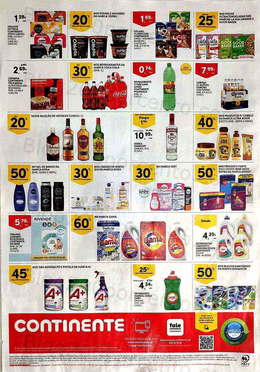 Antevisão Folheto CONTINENTE Promoções Fim de Semana - 17 a 20 junho