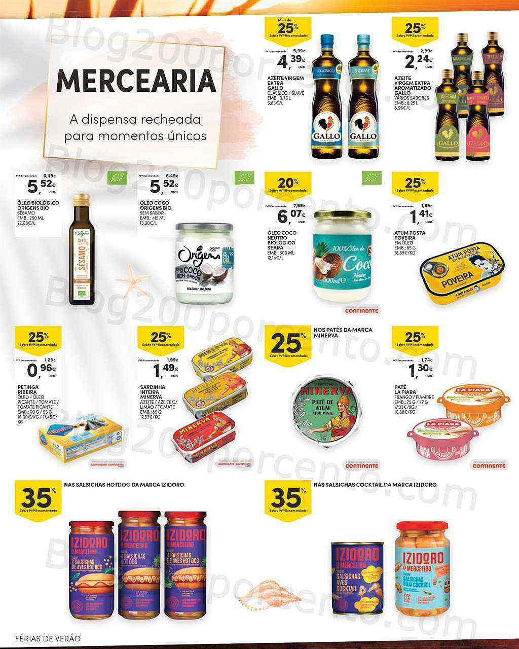 Antevisão Folheto CONTINENTE Férias de Verão Promoções de 21 junho a 24 julho