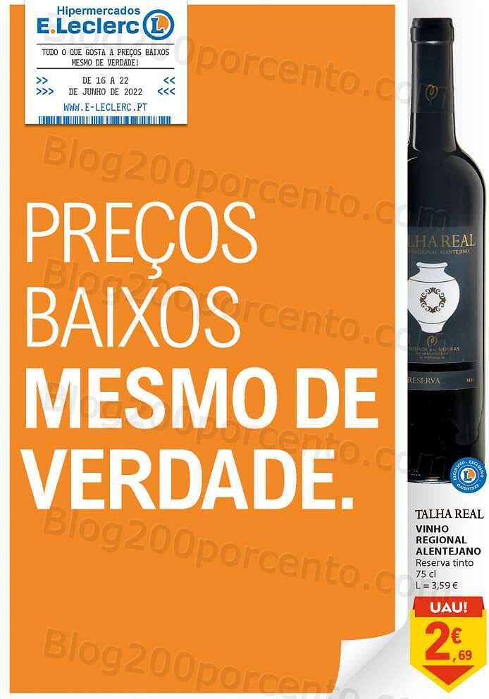 Antevisão Folheto E-LECLERC Promoções de 16 a 22 junho