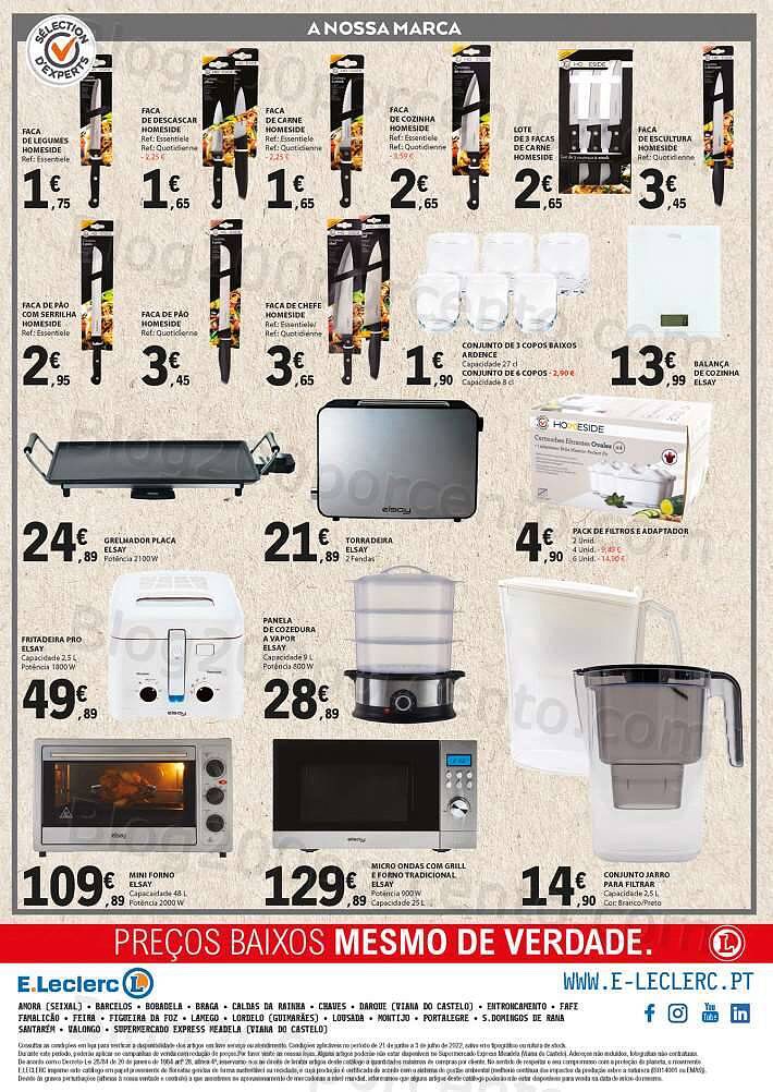 Antevisão Folheto E-LECLERC Especial Nossas Marcas Promoções de 21 junho a 3 julho
