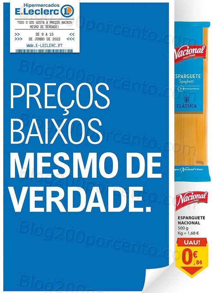 Antevisão Folheto E-LECLERC Promoções de 9 a 15 junho