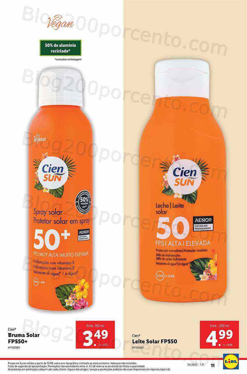 Antevisão Folheto LIDL Especial Verão Promoções a partir de 13 junho