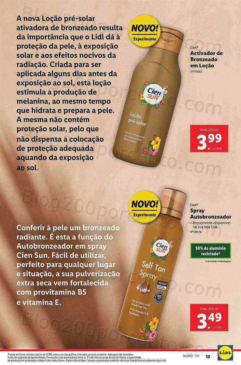 Antevisão Folheto LIDL Especial Verão Promoções a partir de 13 junho