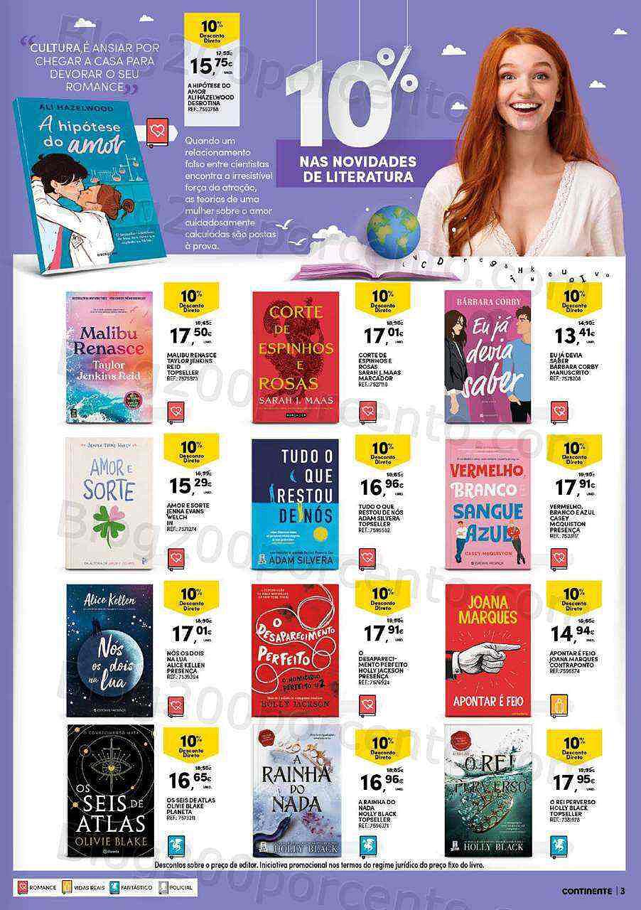 Antevisão Folheto CONTINENTE Feira do Livro Promoções de 28 junho a 17 julho
