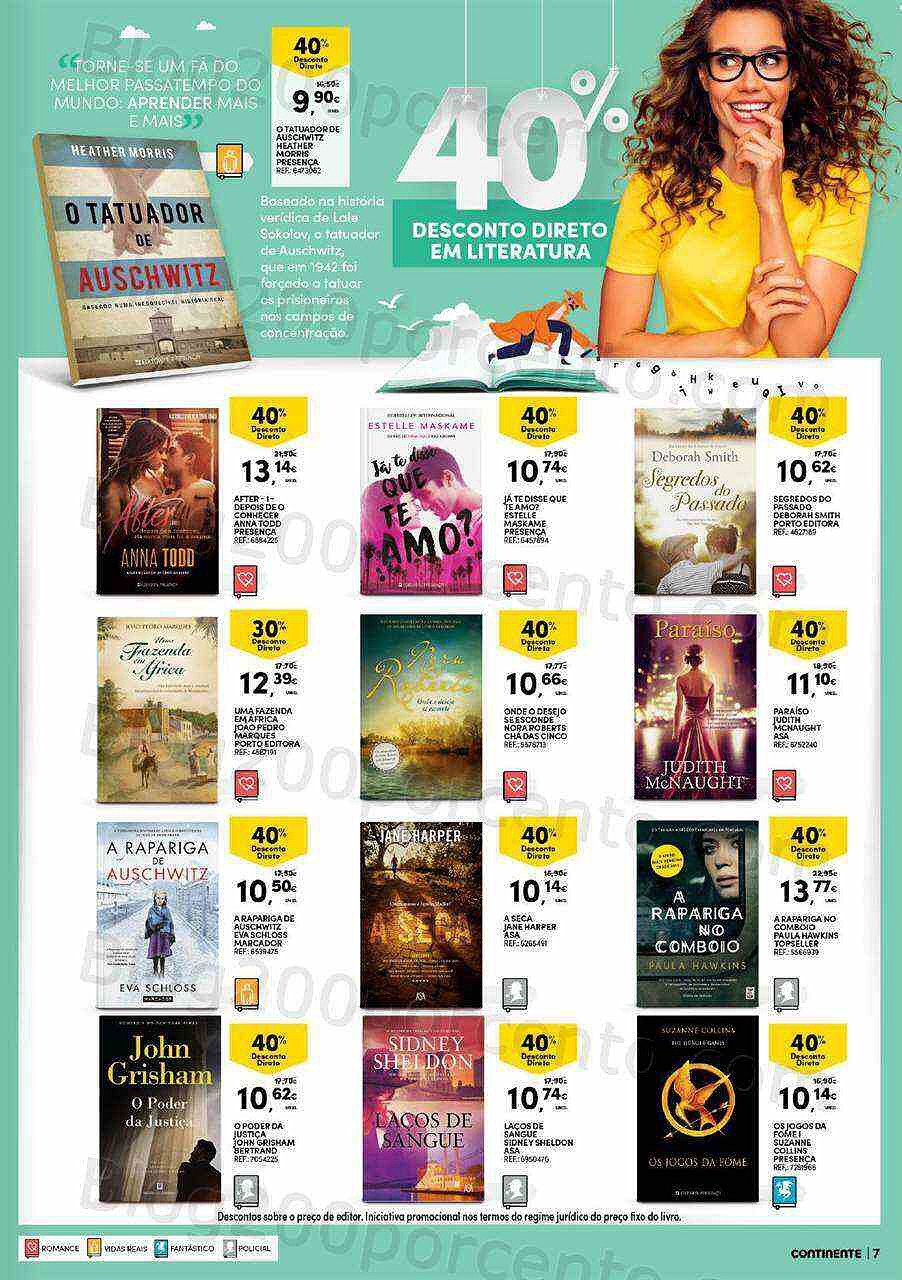 Antevisão Folheto CONTINENTE Feira do Livro Promoções de 28 junho a 17 julho