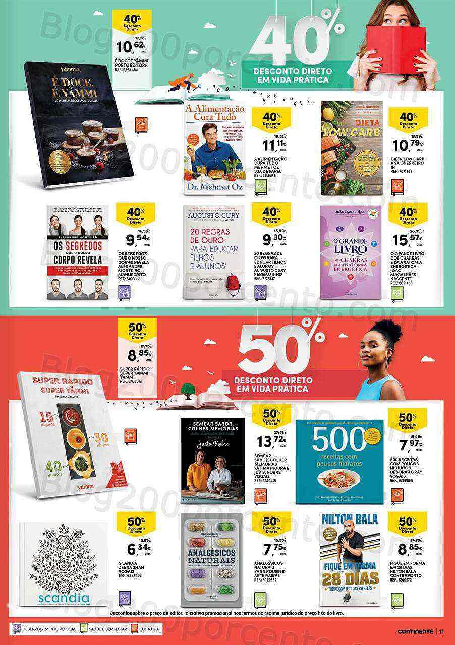 Antevisão Folheto CONTINENTE Feira do Livro Promoções de 28 junho a 17 julho
