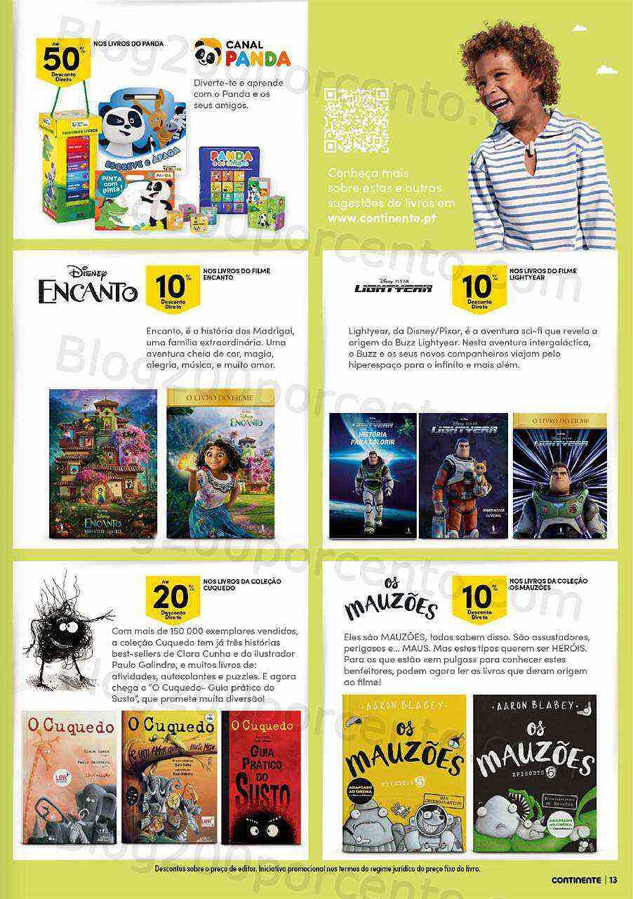 Antevisão Folheto CONTINENTE Feira do Livro Promoções de 28 junho a 17 julho