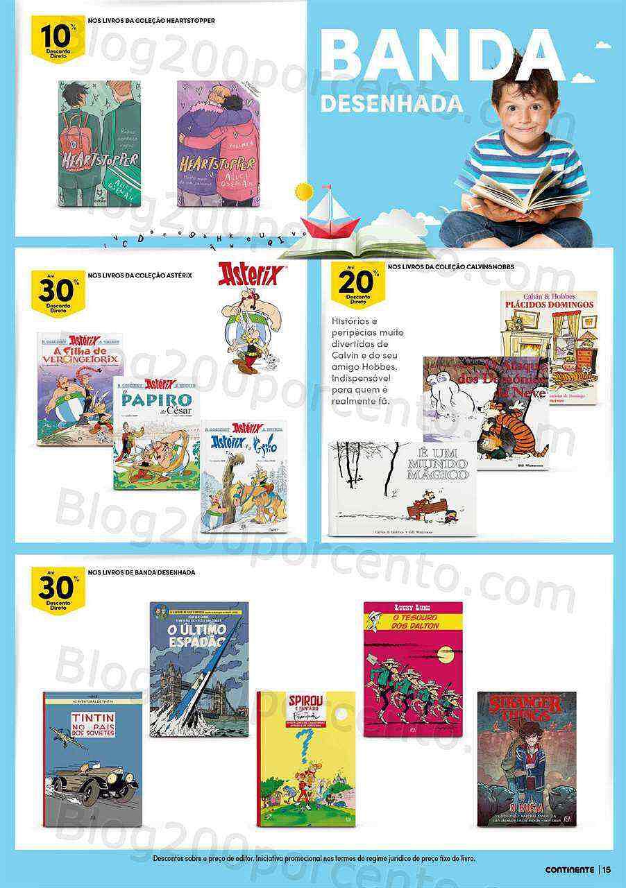 Antevisão Folheto CONTINENTE Feira do Livro Promoções de 28 junho a 17 julho