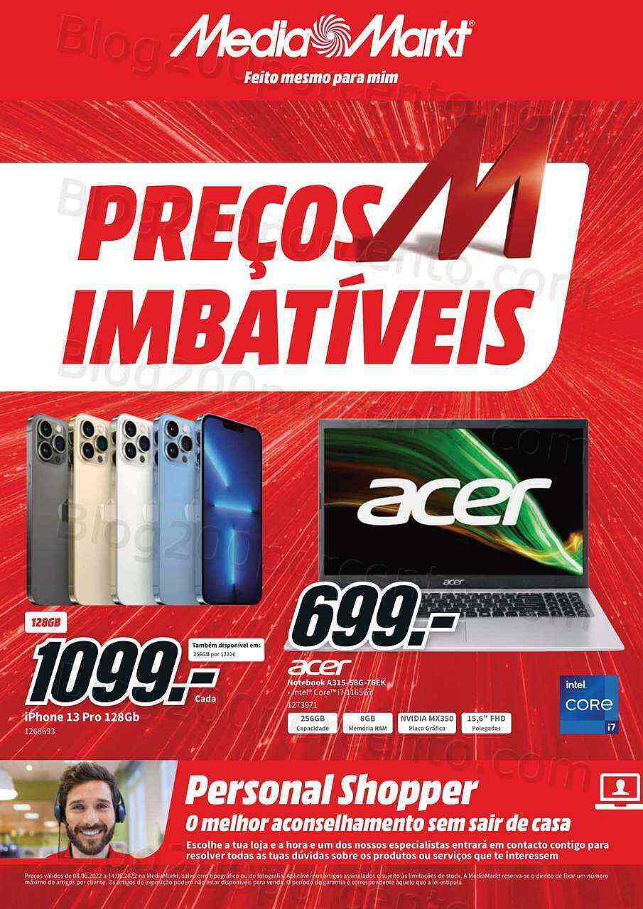 Antevisão Folheto MEDIA MARKT Promoções de 8 a 14 junho