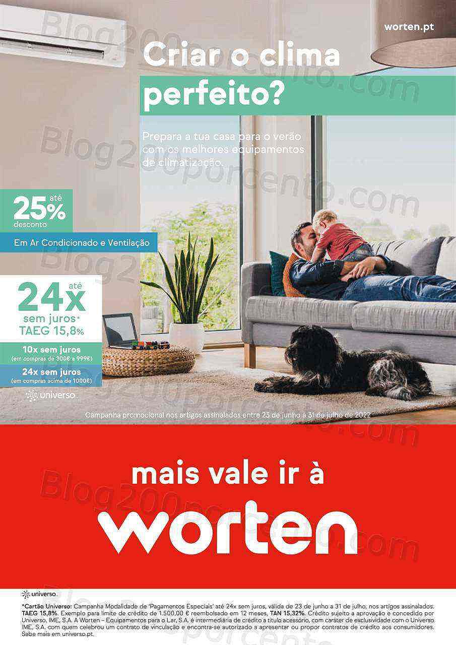 Antevisão Folheto WORTEN Climatização Promoções até 31 julho