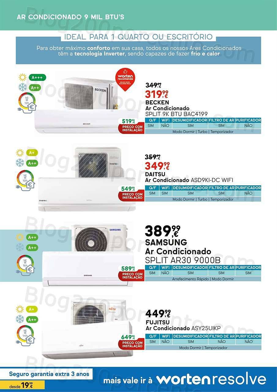 Antevisão Folheto WORTEN Climatização Promoções até 31 julho