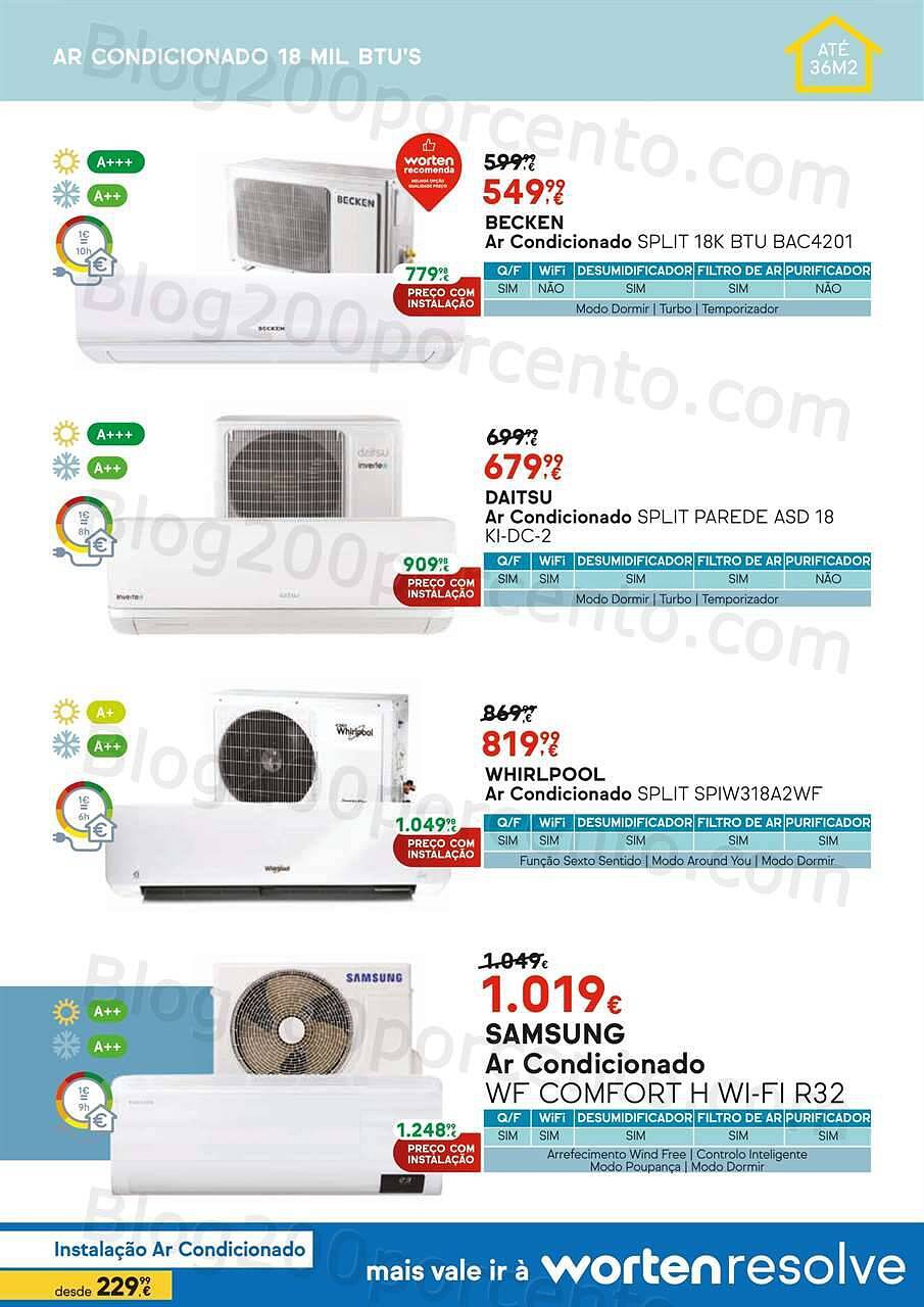 Antevisão Folheto WORTEN Climatização Promoções até 31 julho