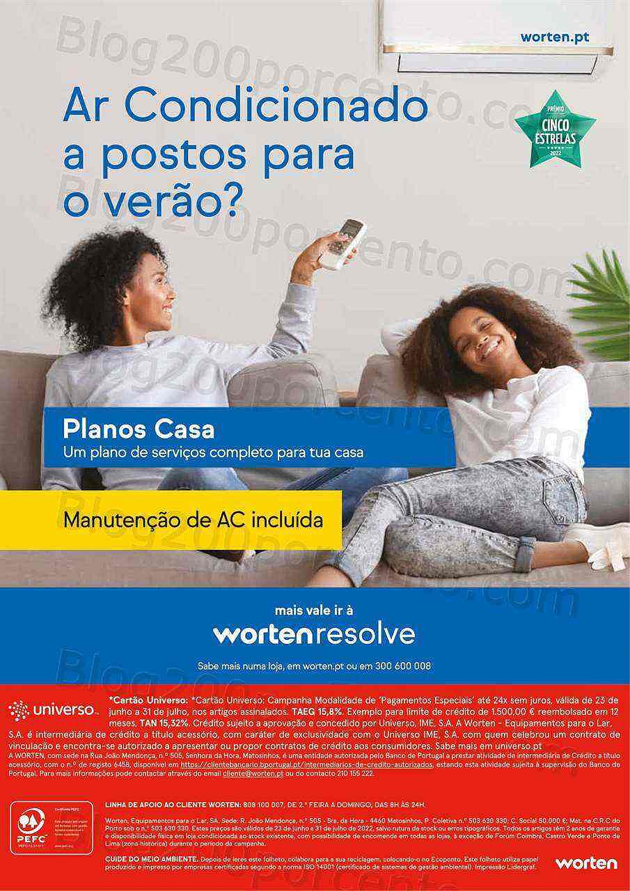 Antevisão Folheto WORTEN Climatização Promoções até 31 julho