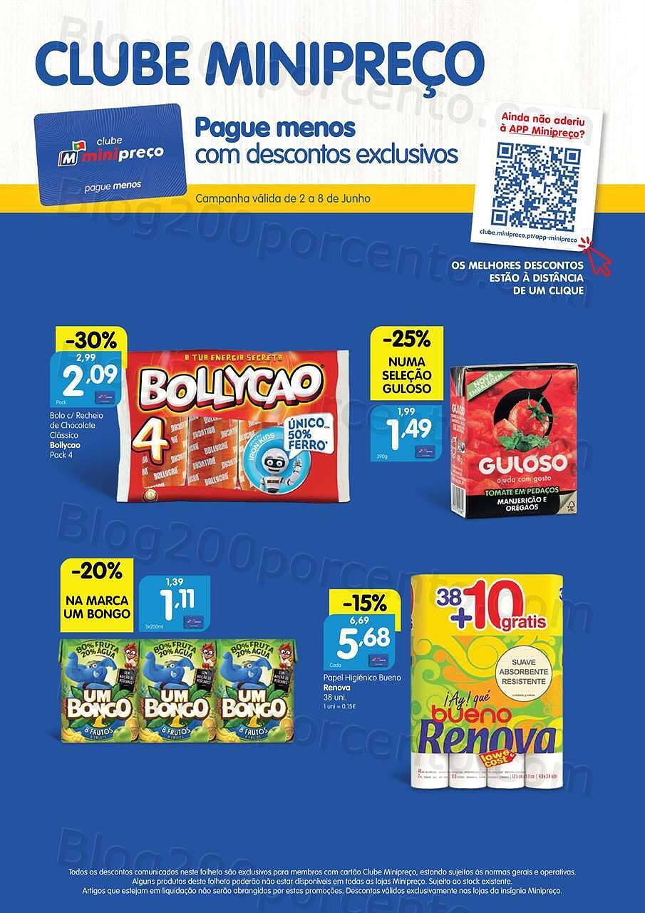 Antevisão Folheto Clube MINIPREÇO Promoções de 2 a 8 junho