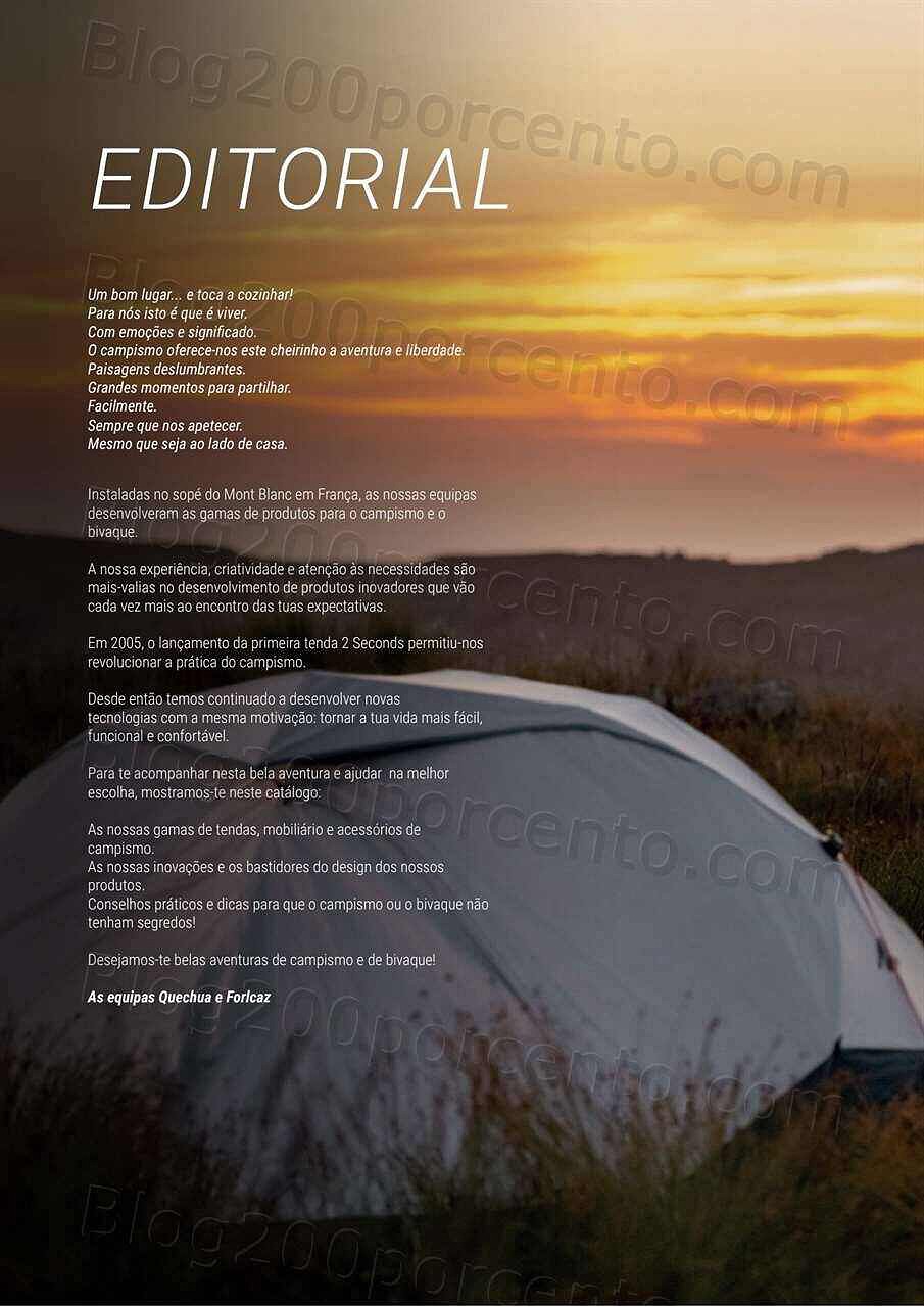 Antevisão Folheto DECATHLON Catálogo Campismo 2022 