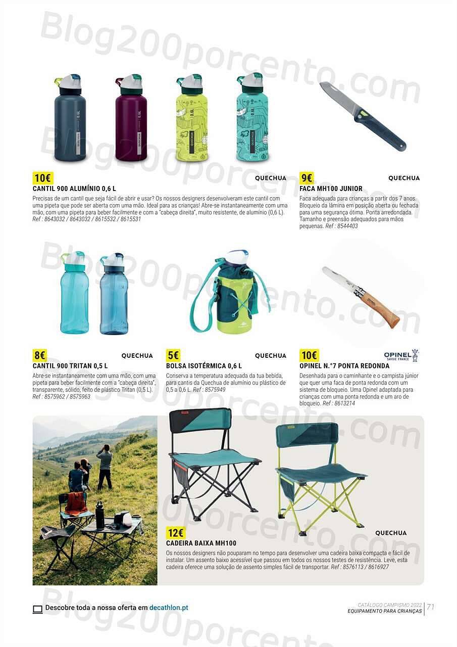 Antevisão Folheto DECATHLON Catálogo Campismo 2022 