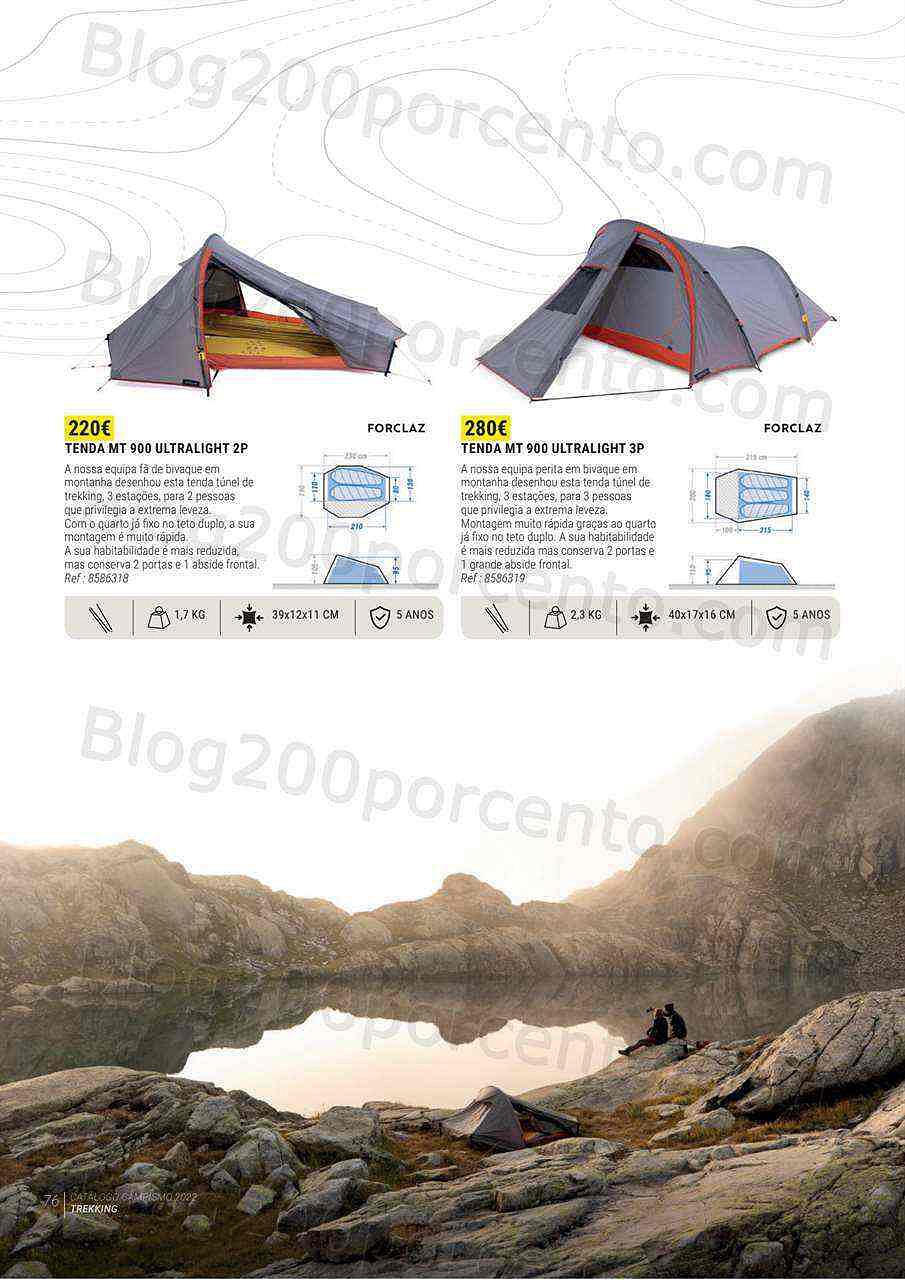Antevisão Folheto DECATHLON Catálogo Campismo 2022 