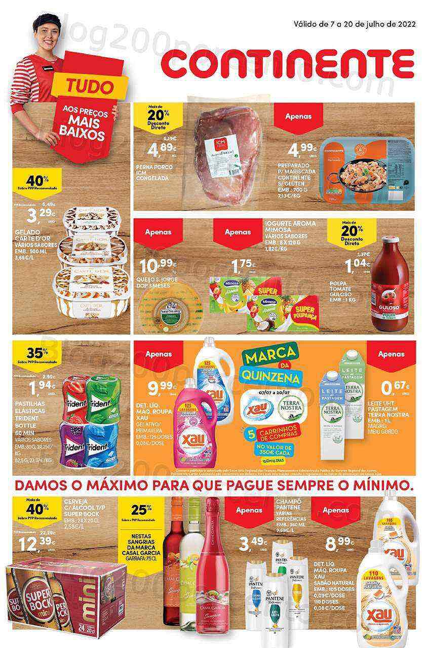 Antevisão Folheto CONTINENTE Açores Promoções de 7 a 20 julho
