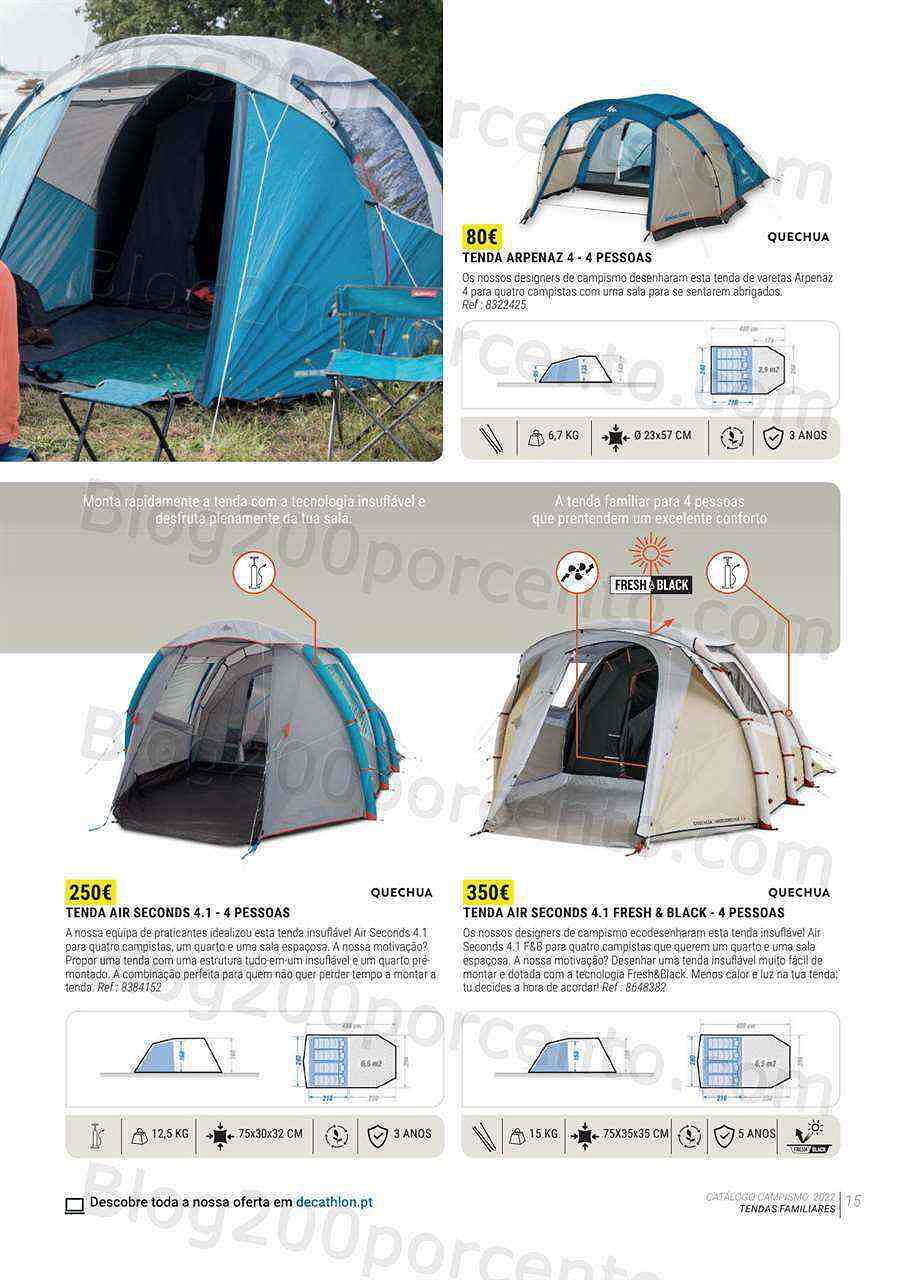 Antevisão Folheto DECATHLON Catálogo Campismo 2022 