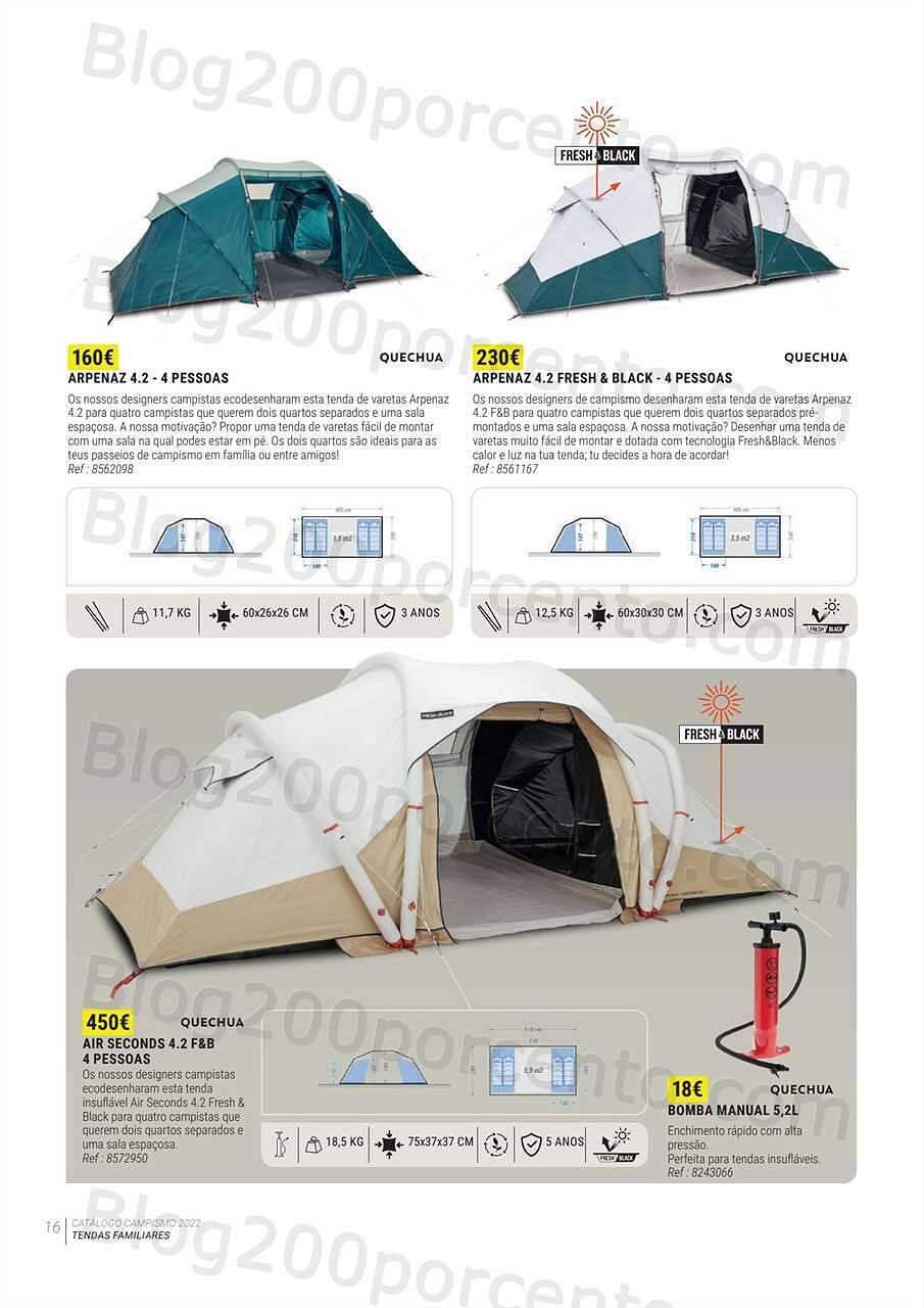 Antevisão Folheto DECATHLON Catálogo Campismo 2022 