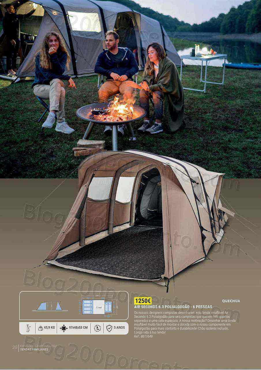 Antevisão Folheto DECATHLON Catálogo Campismo 2022 