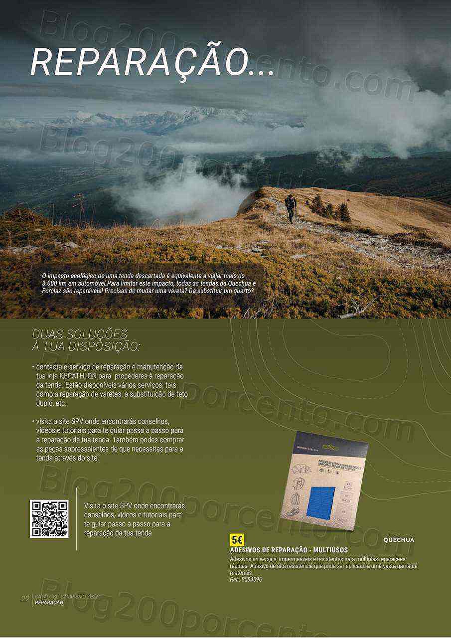 Antevisão Folheto DECATHLON Catálogo Campismo 2022 