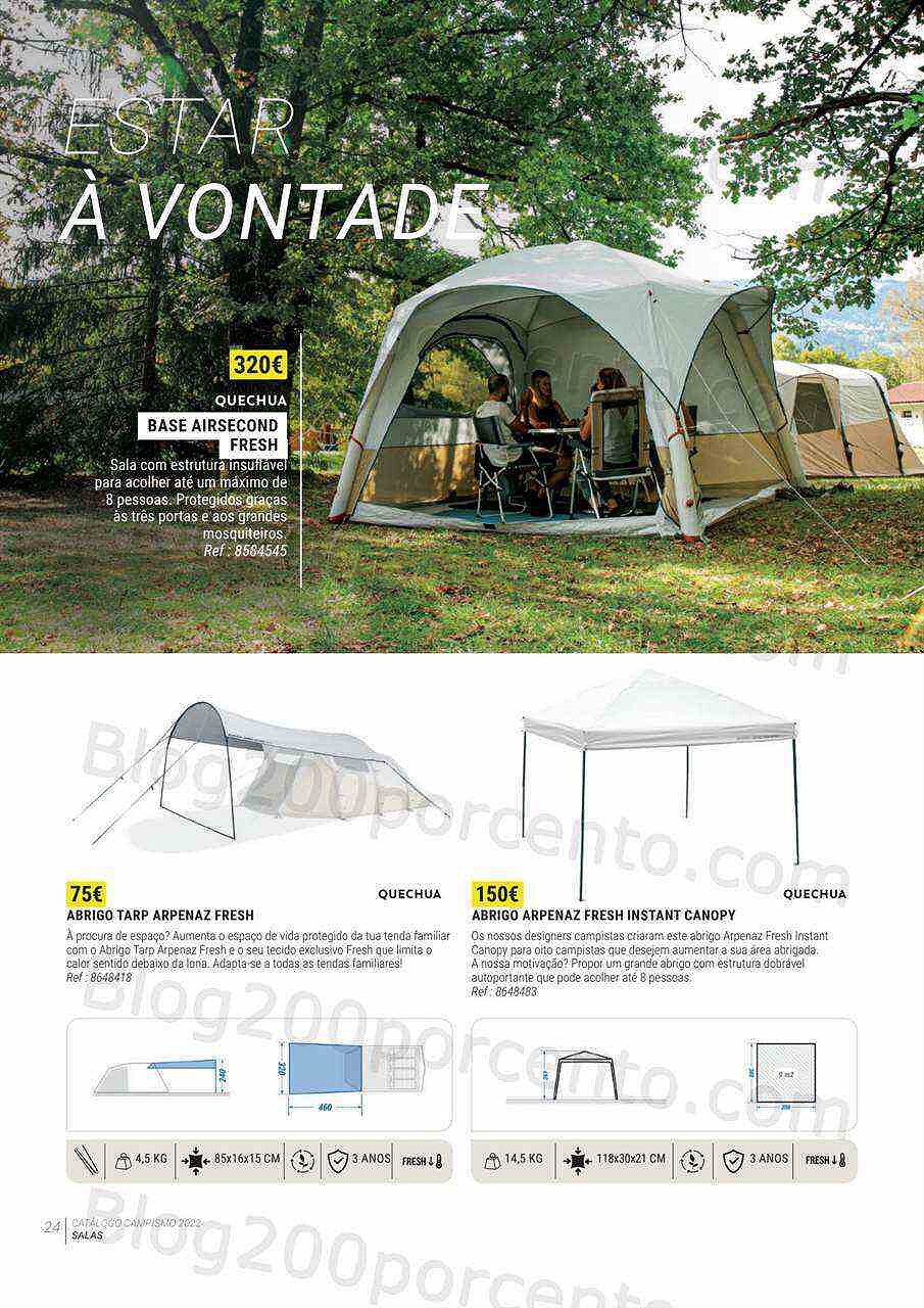 Antevisão Folheto DECATHLON Catálogo Campismo 2022 