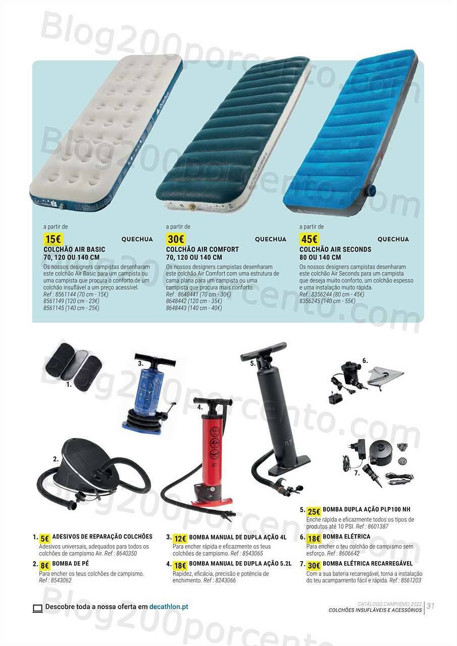 Antevisão Folheto DECATHLON Catálogo Campismo 2022 