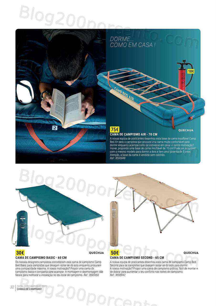 Antevisão Folheto DECATHLON Catálogo Campismo 2022 