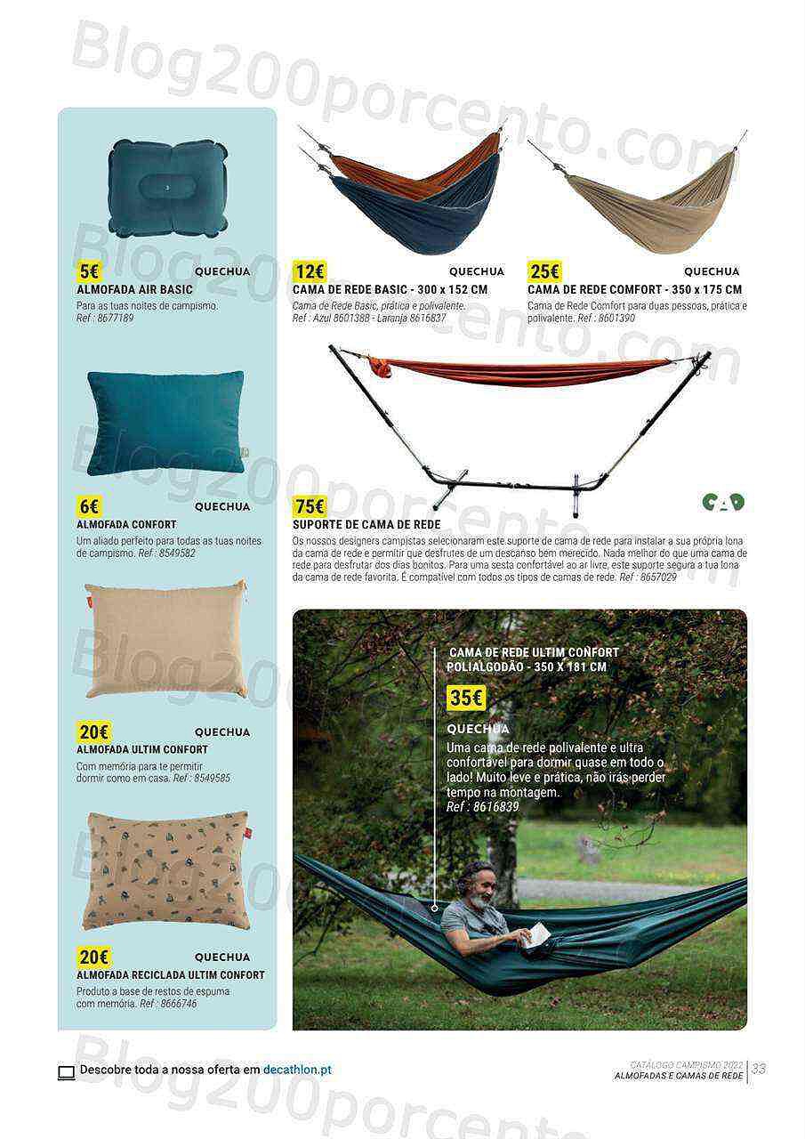 Antevisão Folheto DECATHLON Catálogo Campismo 2022 