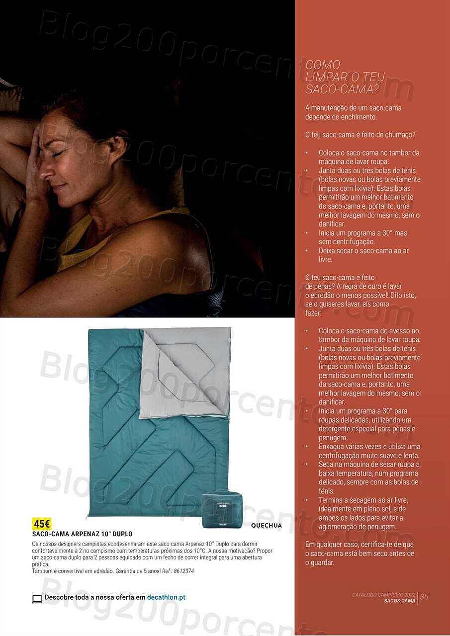 Antevisão Folheto DECATHLON Catálogo Campismo 2022 