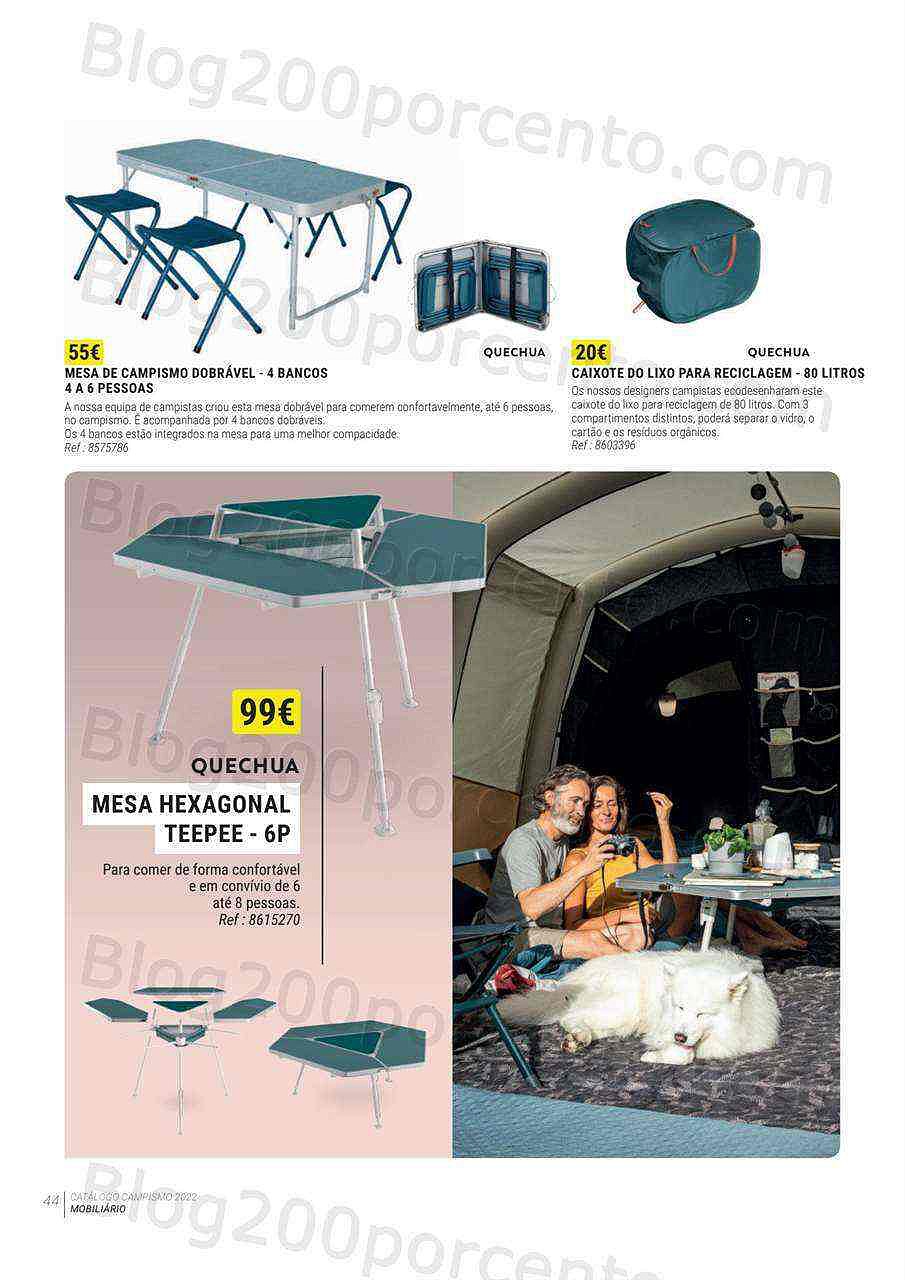 Antevisão Folheto DECATHLON Catálogo Campismo 2022 