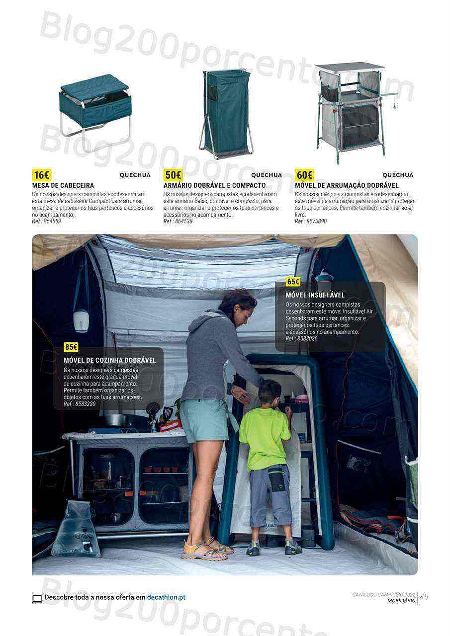Antevisão Folheto DECATHLON Catálogo Campismo 2022 