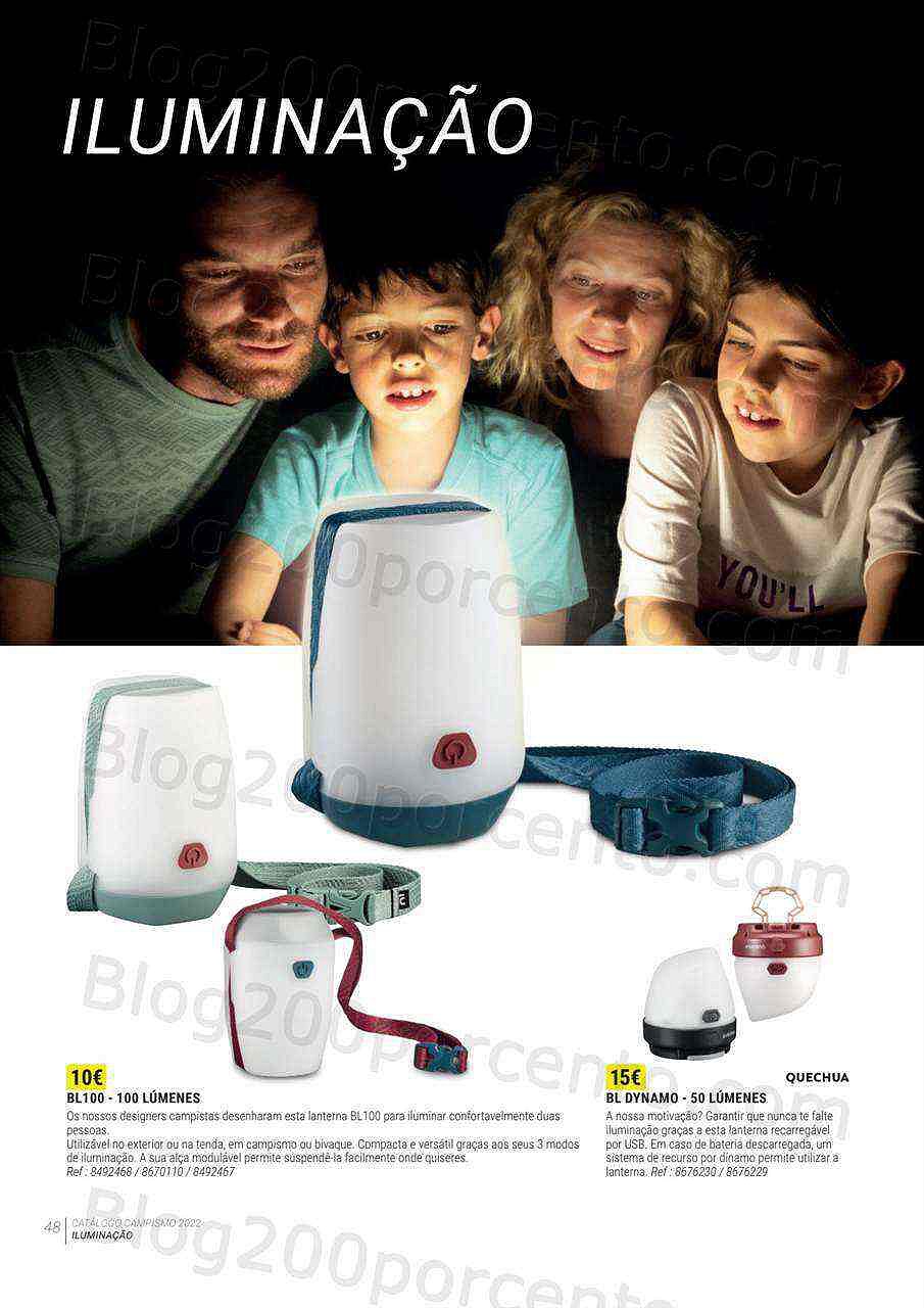 Antevisão Folheto DECATHLON Catálogo Campismo 2022 