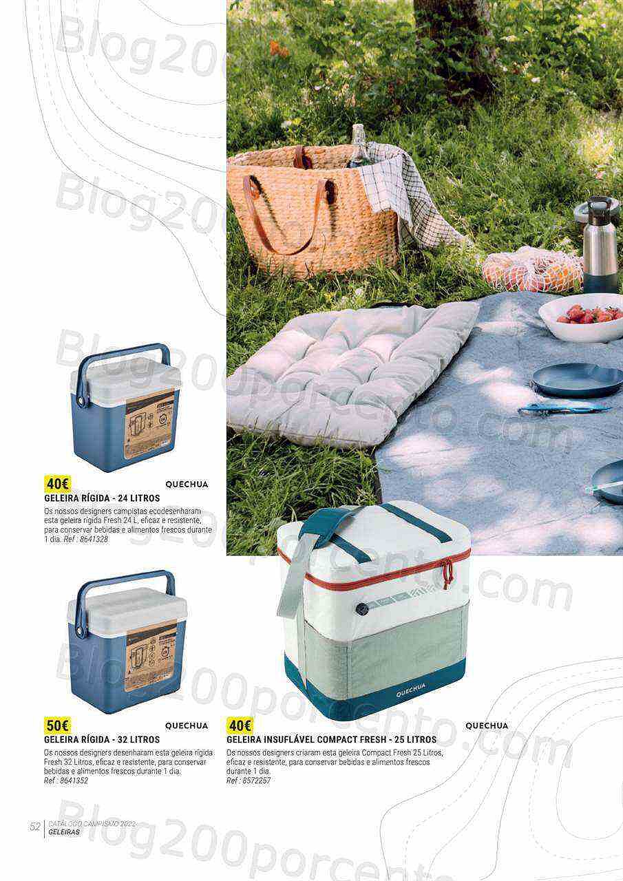 Antevisão Folheto DECATHLON Catálogo Campismo 2022 