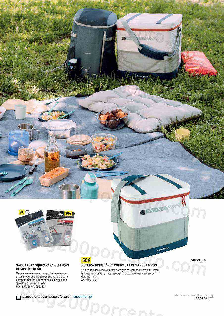 Antevisão Folheto DECATHLON Catálogo Campismo 2022 