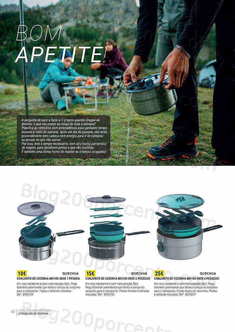 Antevisão Folheto DECATHLON Catálogo Campismo 2022 